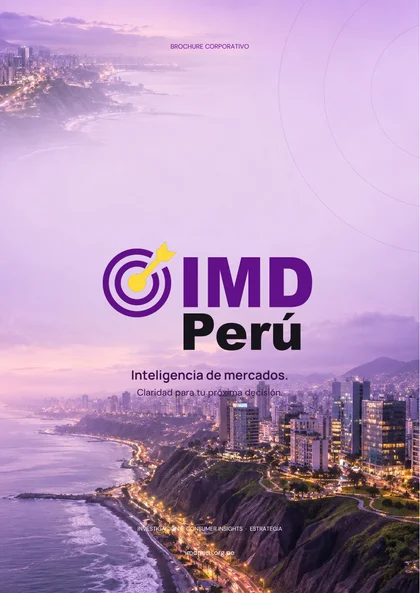 Portada del brochure corporativo de IMD Perú
